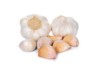 Garlic isolated on the white background