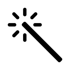 Magic wand photo enhance filter line art icon for apps and websites