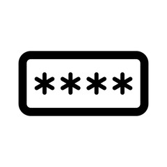 Password field line art icon for apps and websites