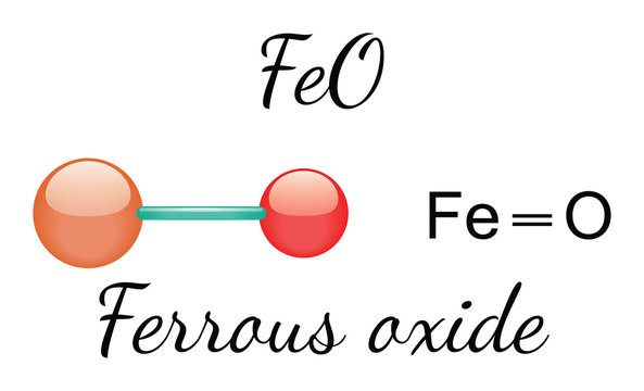 FeO ferrous oxide molecule