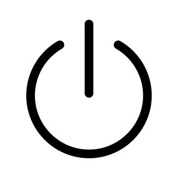 turn power on or turn power off line art icon for apps and websites