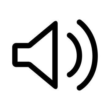 Audio Speaker Volume On Line Art Icon For Apps And Websites