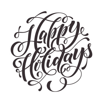 Happy Holidays Text  for greeting card, invitation