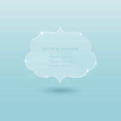 transperent frame. glass surface