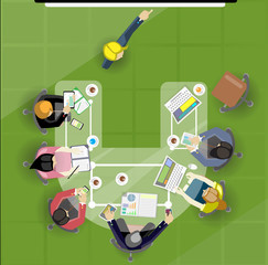 Business meeting in the room