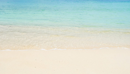 Fototapeta na wymiar Beach and blue sea for background