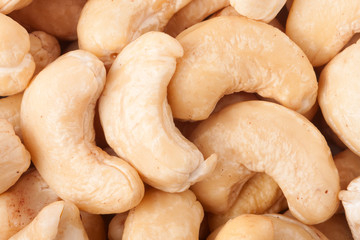 cashew nuts as a background close up macro