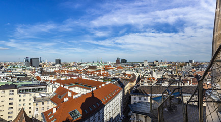 Aerial View Of Vienna City Skyline