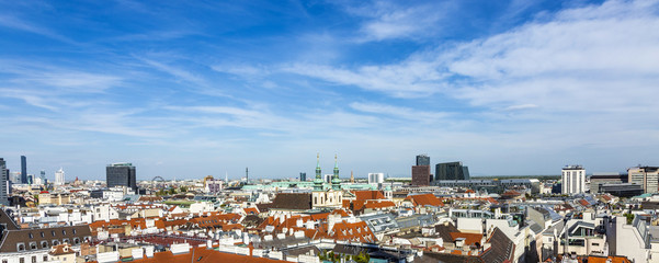 Aerial View Of Vienna City Skyline