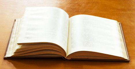 Open old book.