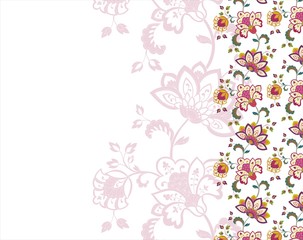 Obraz premium wedding card design, paisley floral pattern , India