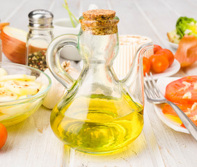 glass oil with olive oil