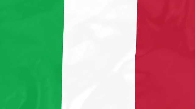 Italian Flag - 4K Seamless Loop Animation of Waving Flag of Italy