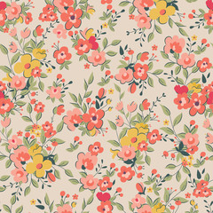 Seamless vintage floral background