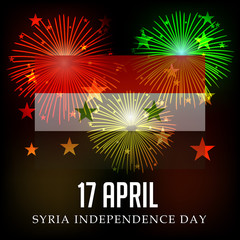 Illustration of a celebration background for Happy Syria Independence Day.