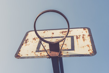 Old basketball hoop