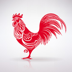 Stylized Red Rooster © Vicgmyr