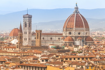 Fototapeta premium Sunset view of Florence and Duomo. Italy 