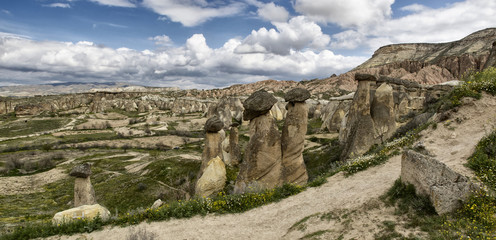 Fototapeta na wymiar World Heritage, Cappadocia, Goereme, Turkey. beautiful rock formation at cappadocia in turkey 