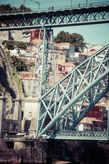 Porto, Portugal -21 May 2015:Dom Luis bridge in Porto, Portugal