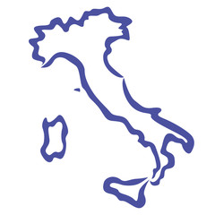 Carte Italie, contours