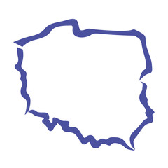 Carte Pologne, contours