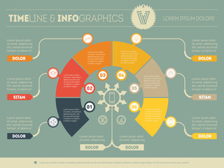 Business concept of infographic with six options. Part of the re