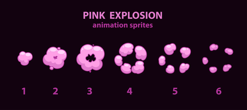 Explode effect animation sprites