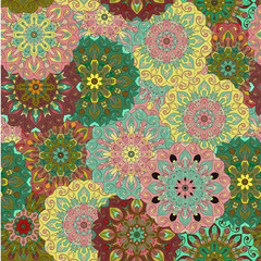 Seamless pattern. Vintage decorative elements.
