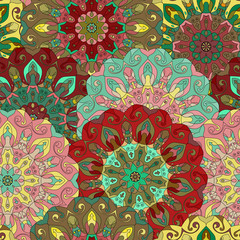 Seamless pattern. Vintage decorative elements.