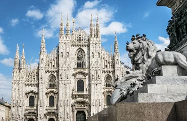 Fotobehang Milaan Milano piazza duomo  © Nikokvfrmoto