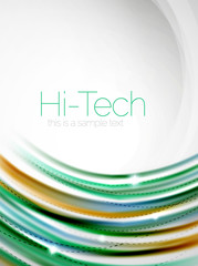 Fototapeta premium Glossy wave, coporate business brochure identity design