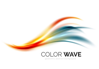 Abstract color wave design element