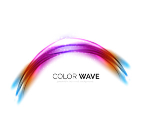 Blurred vector wave design elements