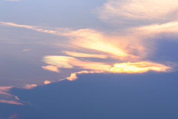Dramatic sunlight and clouds.