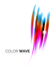 Blurred vector wave design elements
