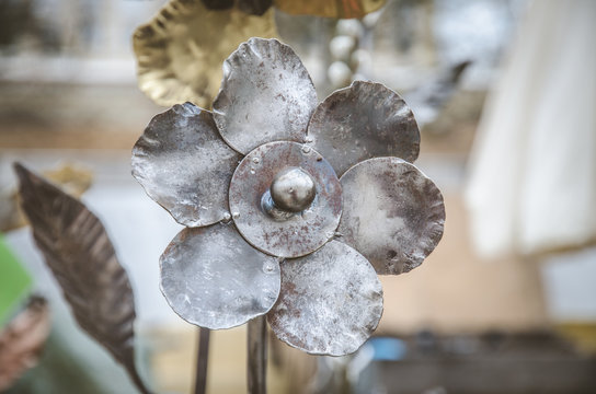 steel handmade flower