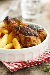 BBQ chicken with potato