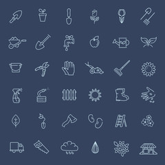 Outline icon collection - Flower and Gardening