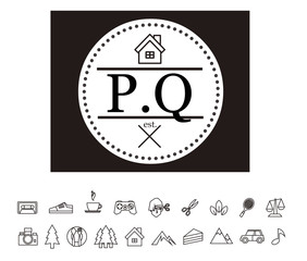 PQ Initial Logo for your startup venture