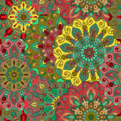 Seamless pattern. Vintage decorative elements.