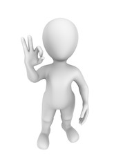 3d person and OK gesture. 