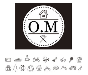OM Initial Logo for your startup venture