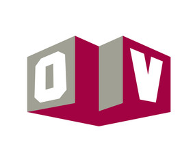 Fototapeta premium OV Initial Logo for your startup venture