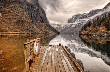 Spring in Gudvangen, Aurland Norway