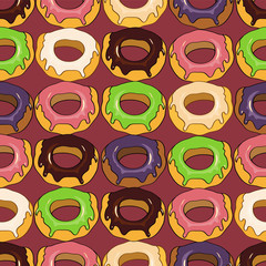 Donuts seamless pattern