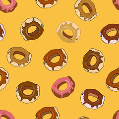 Donuts seamless pattern