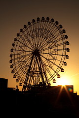 夕焼けの観覧車