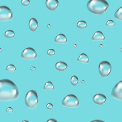 Seamless pattern with water drops
