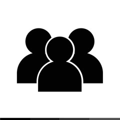 Multiple Users Icon Illustration design